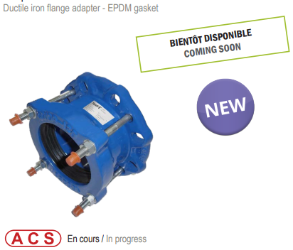 Ductile iron flange adapter - EPDM gasket
