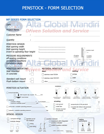 Penstock Form Selection